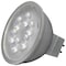 Satco 4.5 Watt MR16 LED - Silver Finish - 5000K - GU5.3 Base - 360 Lumens - 12 Volt - Hologen S11390 - alternate 1
